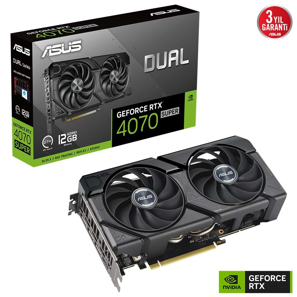 Asus DUAL-RTX4070S-12G-EVO 12GB GDDR6X 192Bit Ekran Kartı