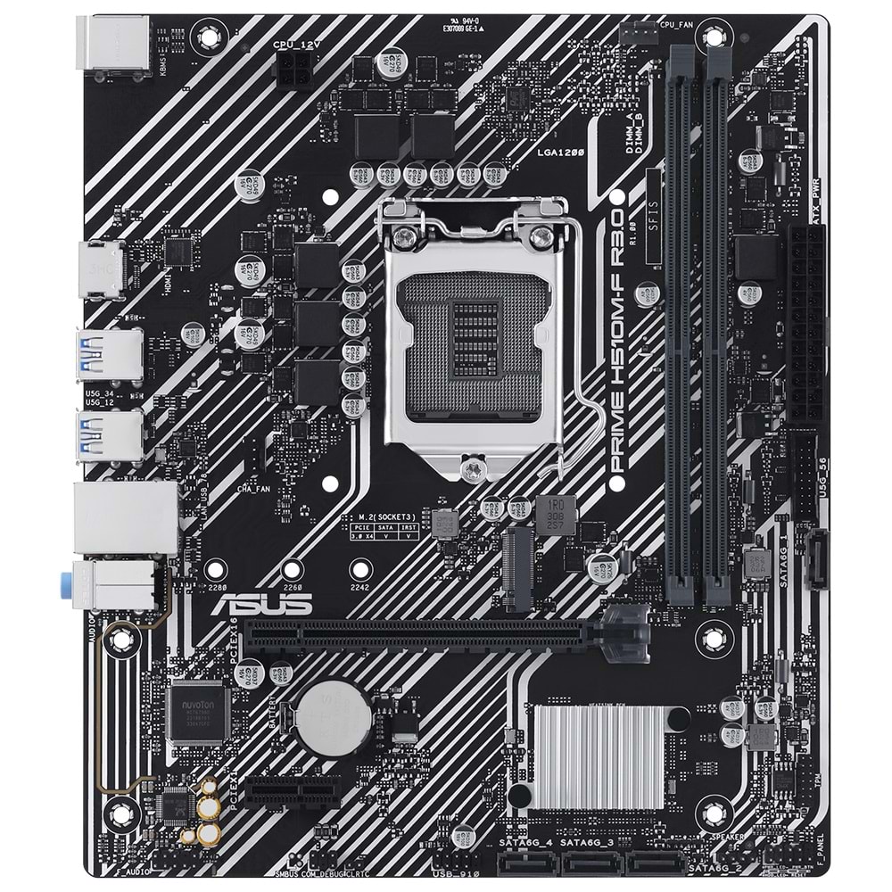 Asus PRIME H510M-F R3.0 H470 DDR4 M.2 USB3.2 DP/HDMI PCI 4.0 1200p Anakart