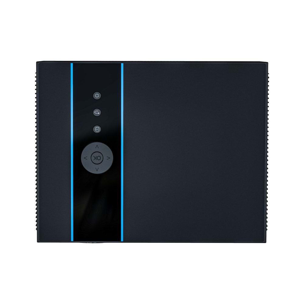 Xnano X6 1080p Full HD 4K LED Projeksiyon, Android, Wi-Fi, Bletooth, Auto Focus, 15000 Lumen, Black