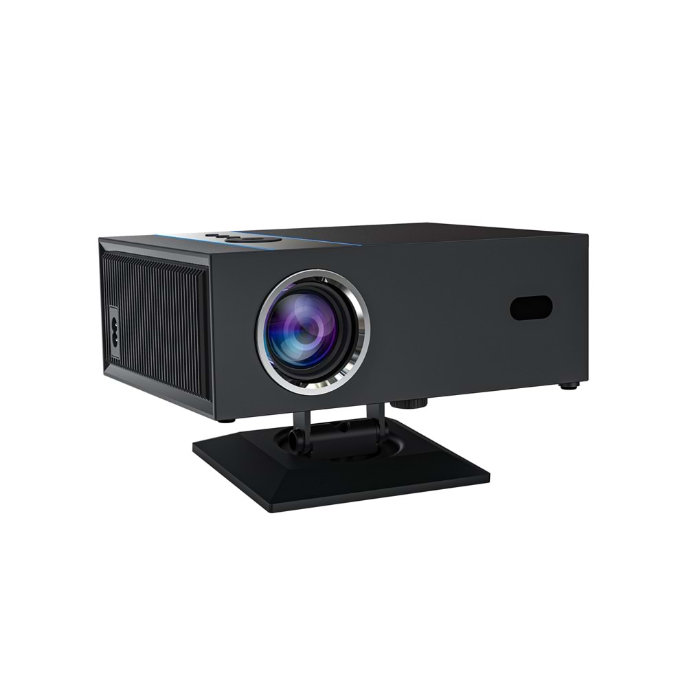 Xnano X6 1080p Full HD 4K LED Projeksiyon, Android, Wi-Fi, Bletooth, Auto Focus, 15000 Lumen, Black