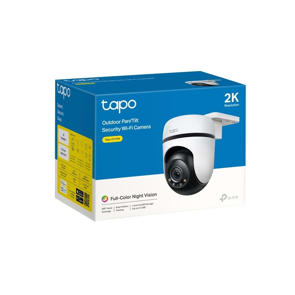 TP-Link Tapo C510W Tam Renkli Gece Görüşü 2K Dış Ortam Wi-Fi Güvenlik Kamerası
