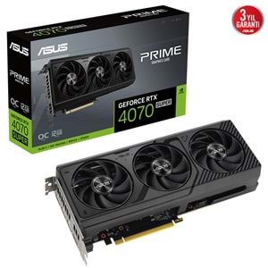 Asus PRIME-RTX4070S-O12G 12GB 192Bit GDDR6X DP/HDMI PCI 4.0 Ekran Kartı