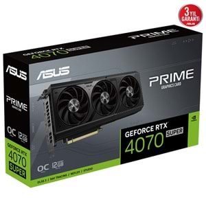 Asus PRIME-RTX4070S-O12G 12GB 192Bit GDDR6X DP/HDMI PCI 4.0 Ekran Kartı