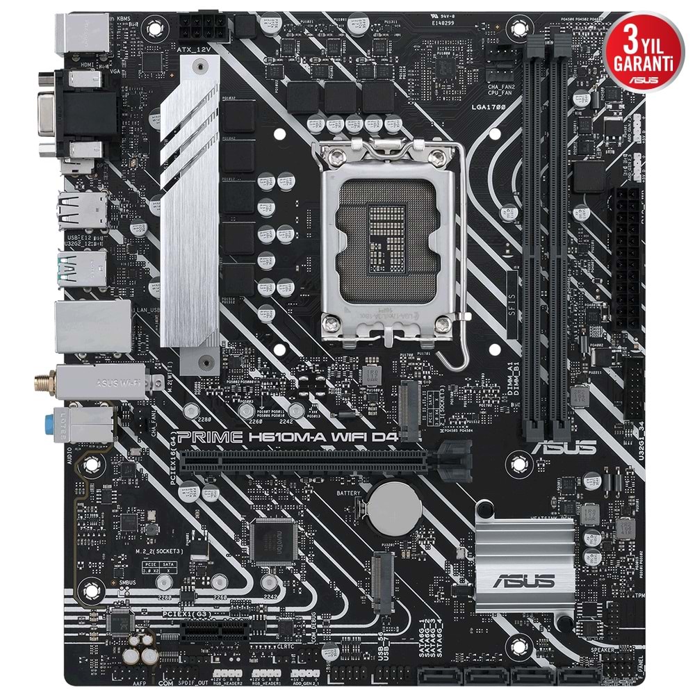 Asus PRIME H610M-A WIFI D4 Intel H610 3200 MHz DDR4 Soket 1700 mATX Anakart