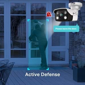 TP-Link VIGI C350 2.8mm 5MP Full-Color Bullet IP Kamera (İki Yönlü Ses, Aktif Savuma)