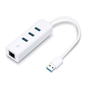 TP-Link UE330 USB 3.0 3-Port Hub ve Gigabit Ethernet Adaptör İkisi bir arada USB Adaptör