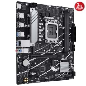 Asus PRIME B760M-R D4 Intel B760 5333 MHz (OC) DDR4 Soket 1700 mATX Anakart