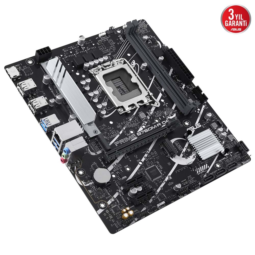 Asus PRIME B760M-R D4 Intel B760 5333 MHz (OC) DDR4 Soket 1700 mATX Anakart