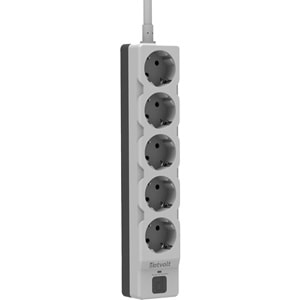 Dotvolt Beşli 1.5 Metre Kablolu Akım Korumalı Priz Beyaz Anahtarlı Surge Hunter 1050 Joule