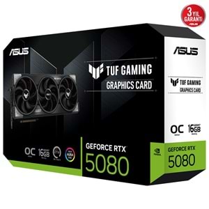 Asus TUF-RTX5080-O16G-GAMING 16GB 256Bit GDDR7 DP/HDMI PCI 5.0 Ekran Kartı