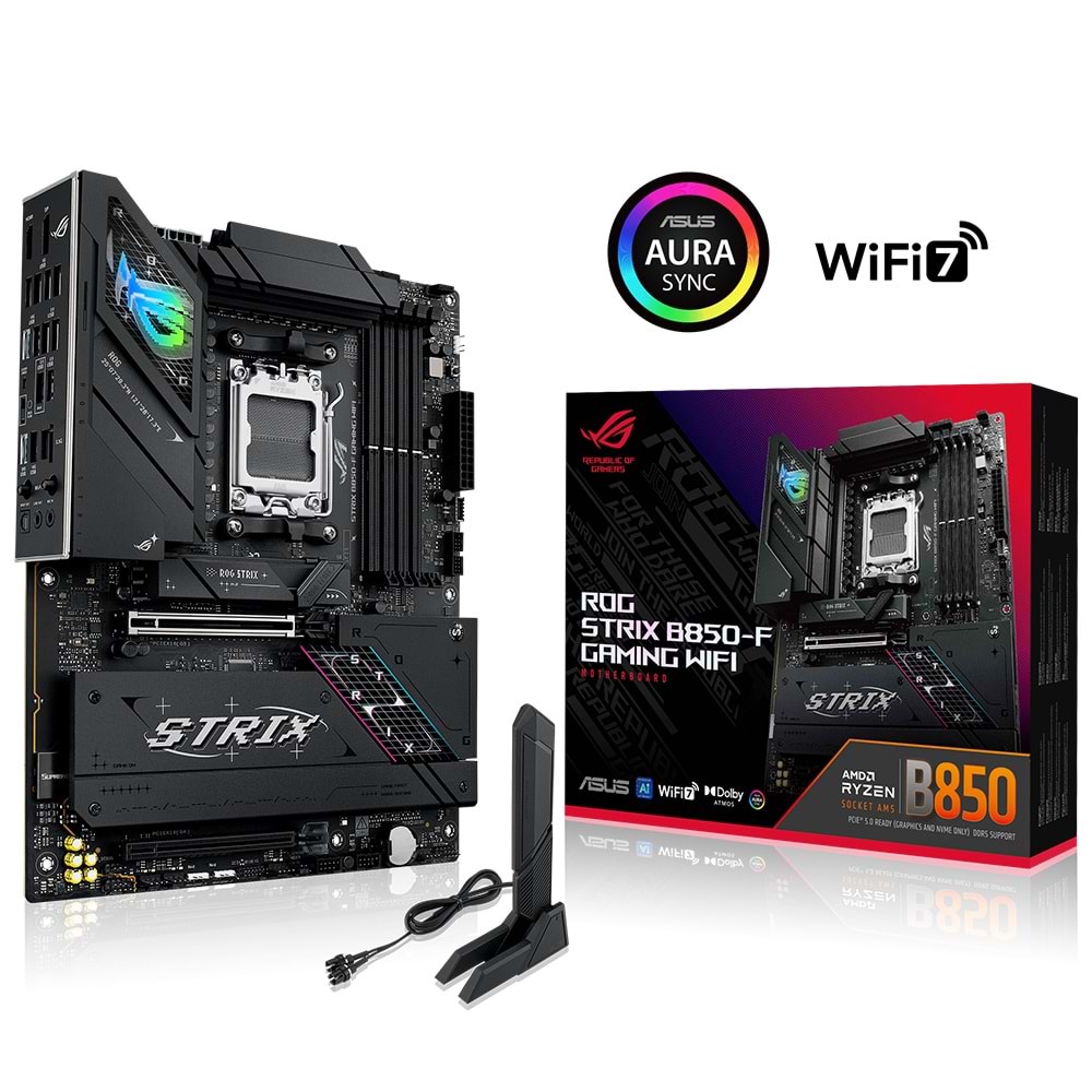 Asus ROG STRIX B850-F GAMING WIFI Amd B850 Am5 Ddr5 8000 Dp Hdmı Anakart