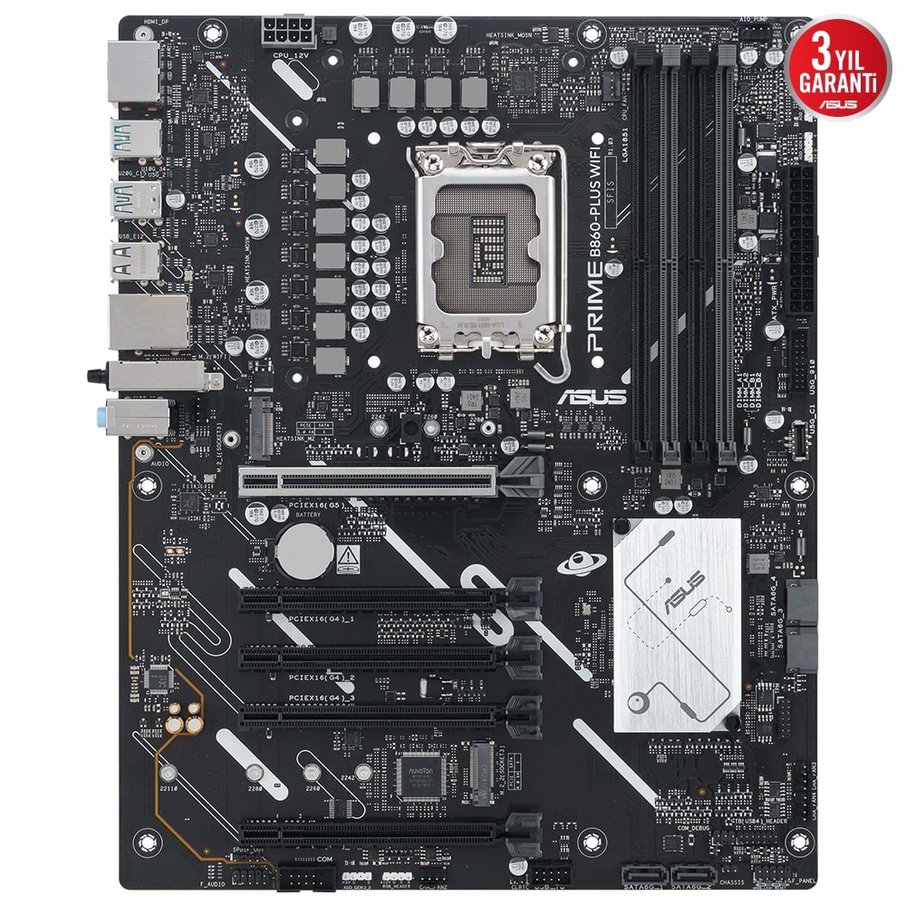 Asus PRIME B860-PLUS WIFI 90MB1K50-M0EAY0 8200 MHz DDR5 Oc Intel Soket 1851 ATX Anakart