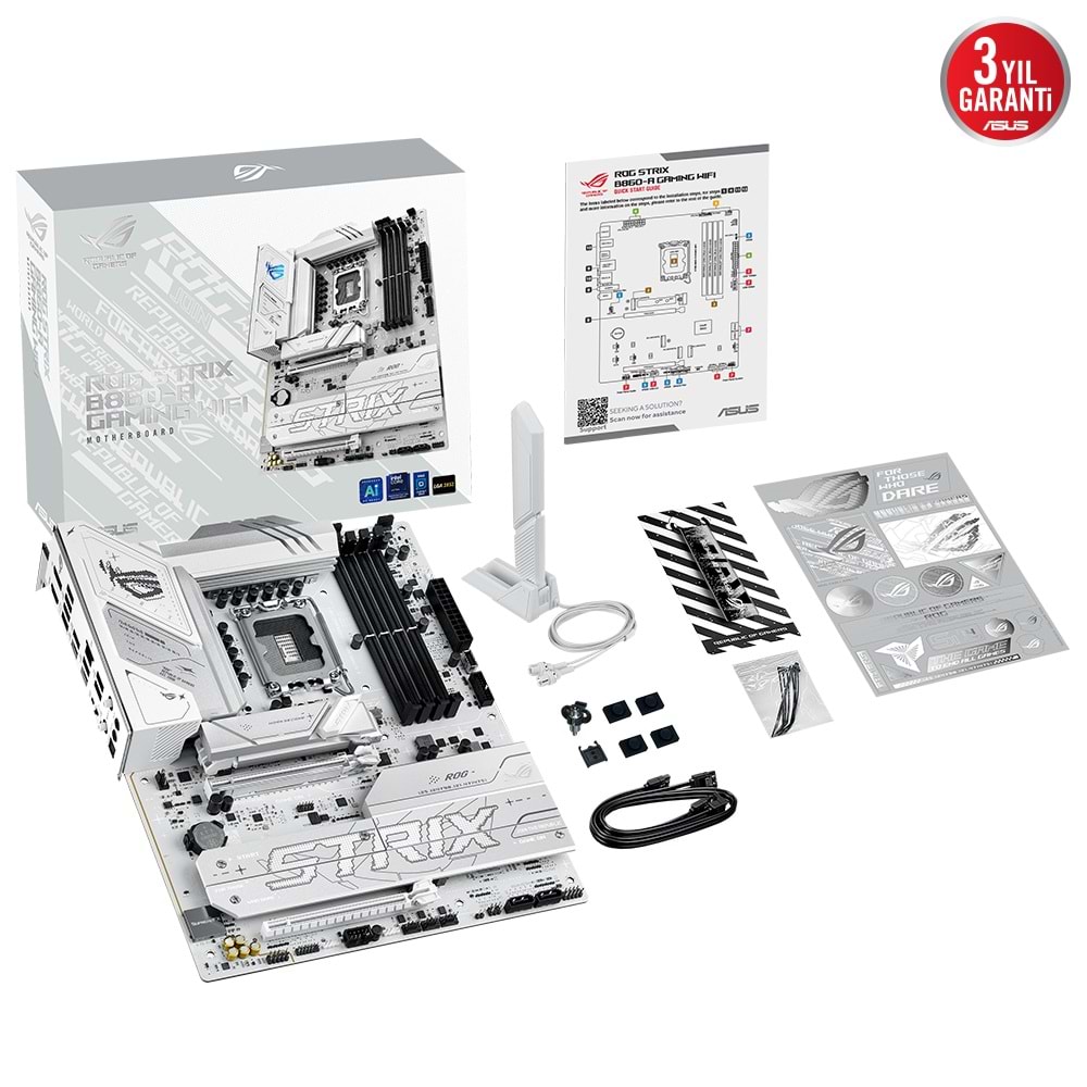 Asus Rog Strix B860-A Gaming WİFİ 8600 MHz DDR5 LGA1851 DP ATX Anakart