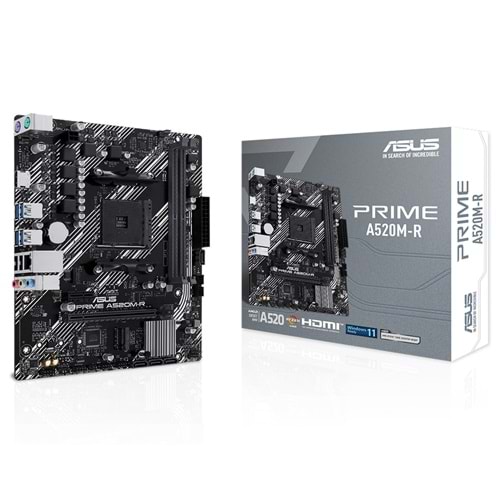 Asus Prime A520M-R AMD A520 5100 MHz (OC) DDR5 Soket AM4 mATX Anakart