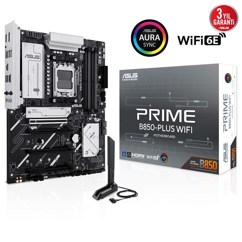 Asus PRIME B850-PLUS WIFI AMD DDR5 M.2 DP/HDMI PCI 5.0 AM5 Anakart
