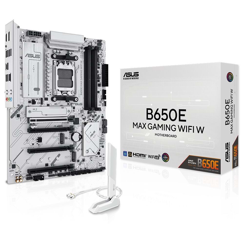 Asus B650E MAX GAMING WIFI W AMD B650 DDR5 M.2 DP/HDMI PCI 5.0 AM5 Anakart
