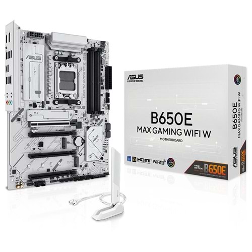 Asus B650E MAX GAMING Wi-Fi W AMD B650 DDR5 M.2 DP/HDMI PCI 5.0 AM5 Anakart