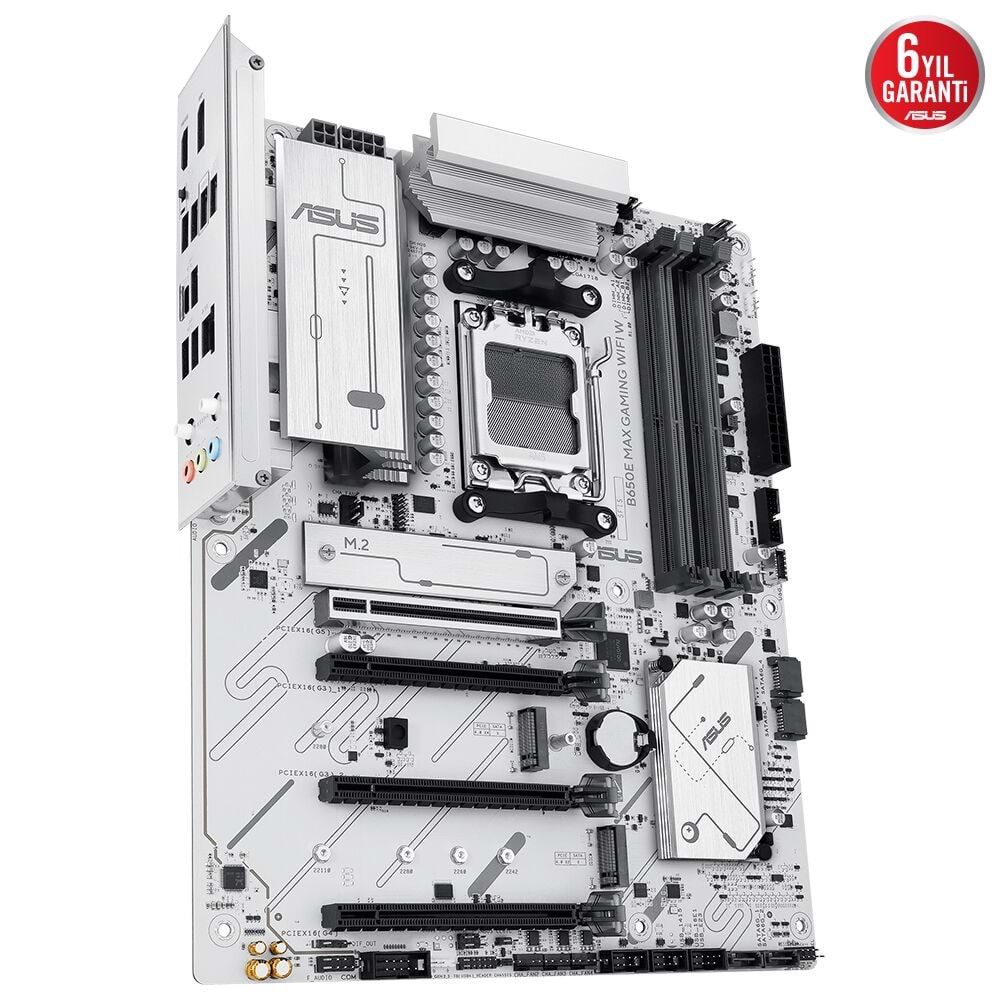 Asus B650E MAX GAMING WIFI W AMD B650 DDR5 M.2 DP/HDMI PCI 5.0 AM5 Anakart