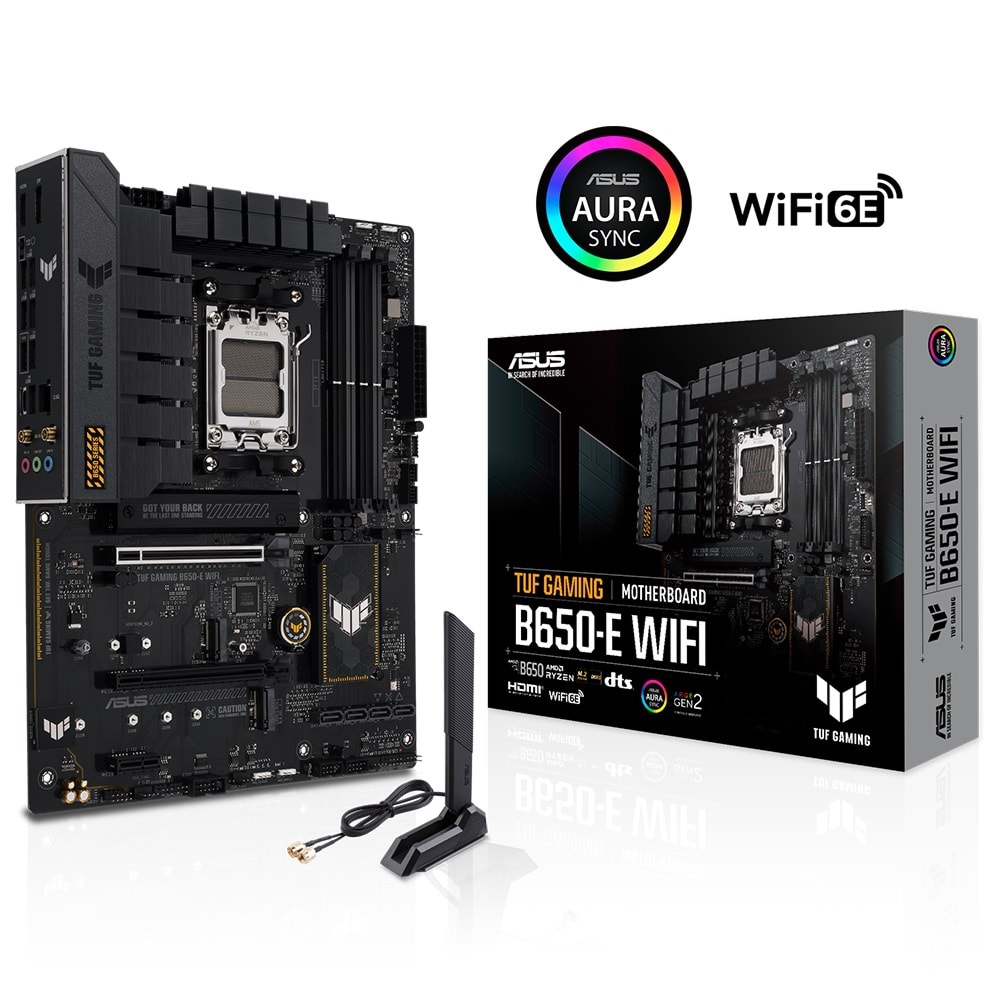 Asus TUF GAMING B650-E WIFI AMD DDR5 M.2 DP/HDMI PCI 4.0 AM5 Anakart