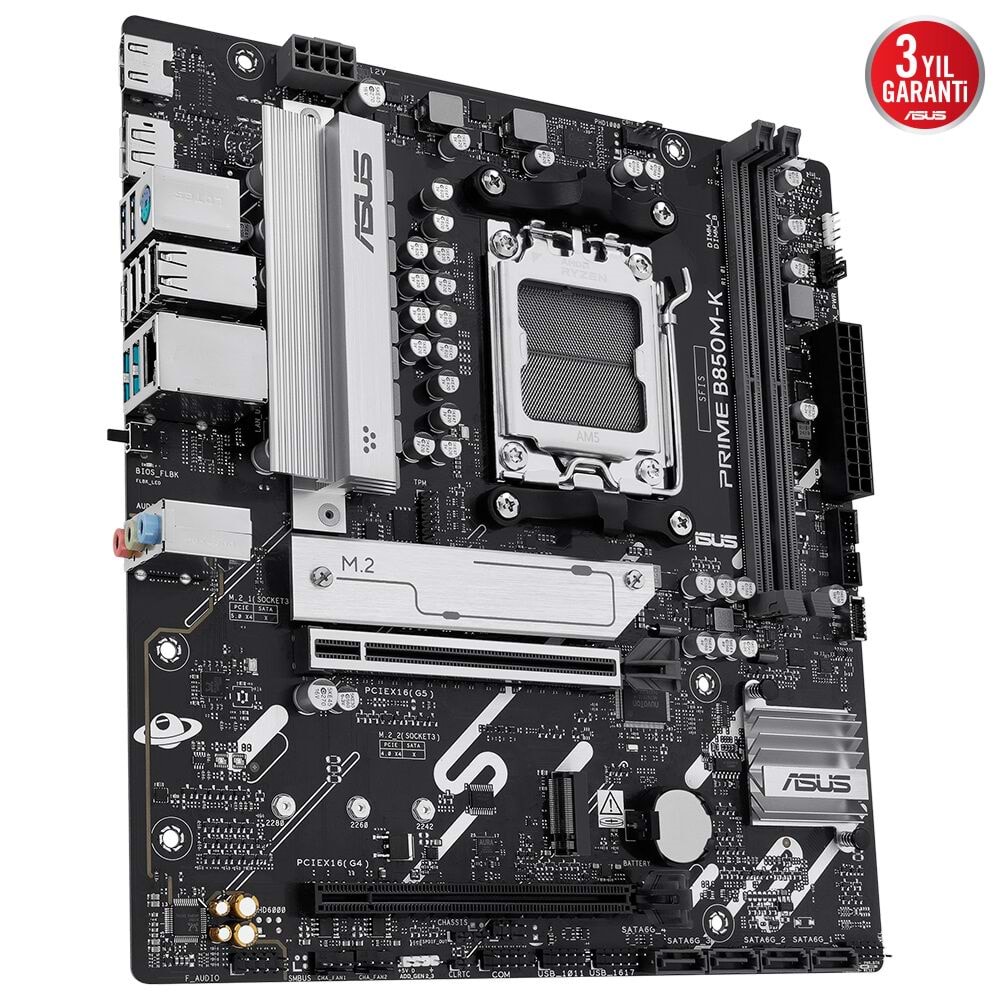 Asus Prime B850M-K Amd B850 Am5 Ddr5 8200 Dp Hdmı Çift M2 Usb 3.2 Anakart