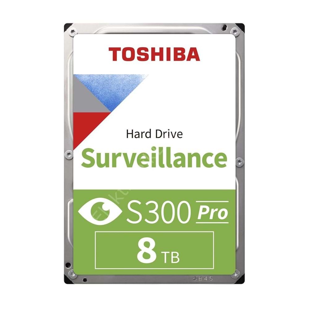 Toshiba MD10ADA800V S300 Pro 8 TB 7200RPM 512 MB SATA3 180TB-Y 7-24 Güvenlik Harddisk