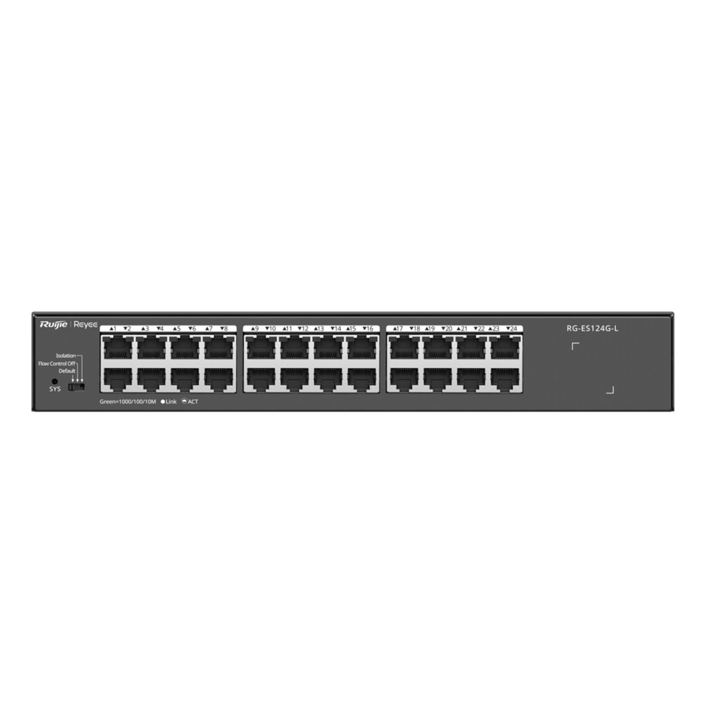 Ruijie Reyee RG-ES124G-L 24 Port 10/100/1000 Mbps Yönetilmeyen Switch