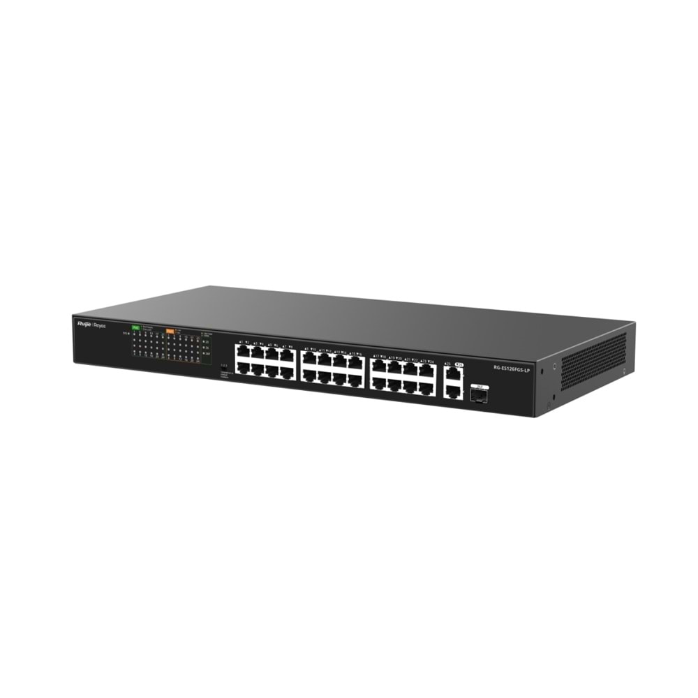 Ruijie RG-ES126FGS-LP 24 Port 10/100 Gigabit PoE Switch