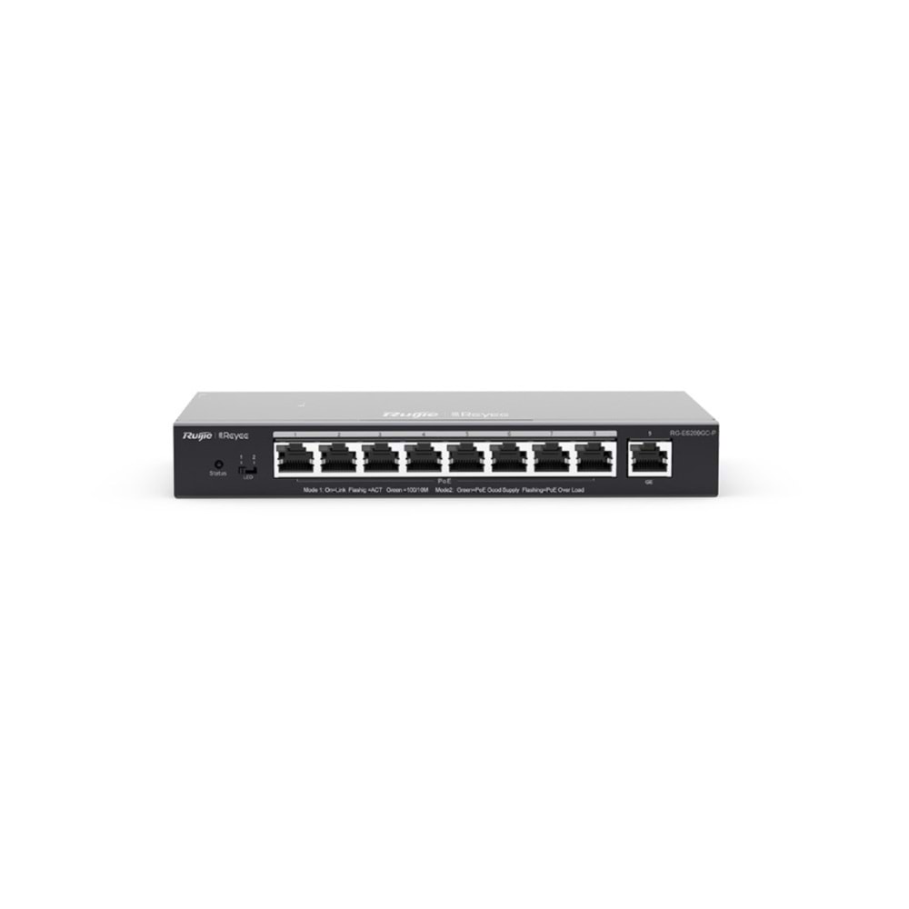Ruijie Reyee 8port 120w Full Poe Reyee RG-ES209GC-P Gıgabıt Yönetilebilir Switch