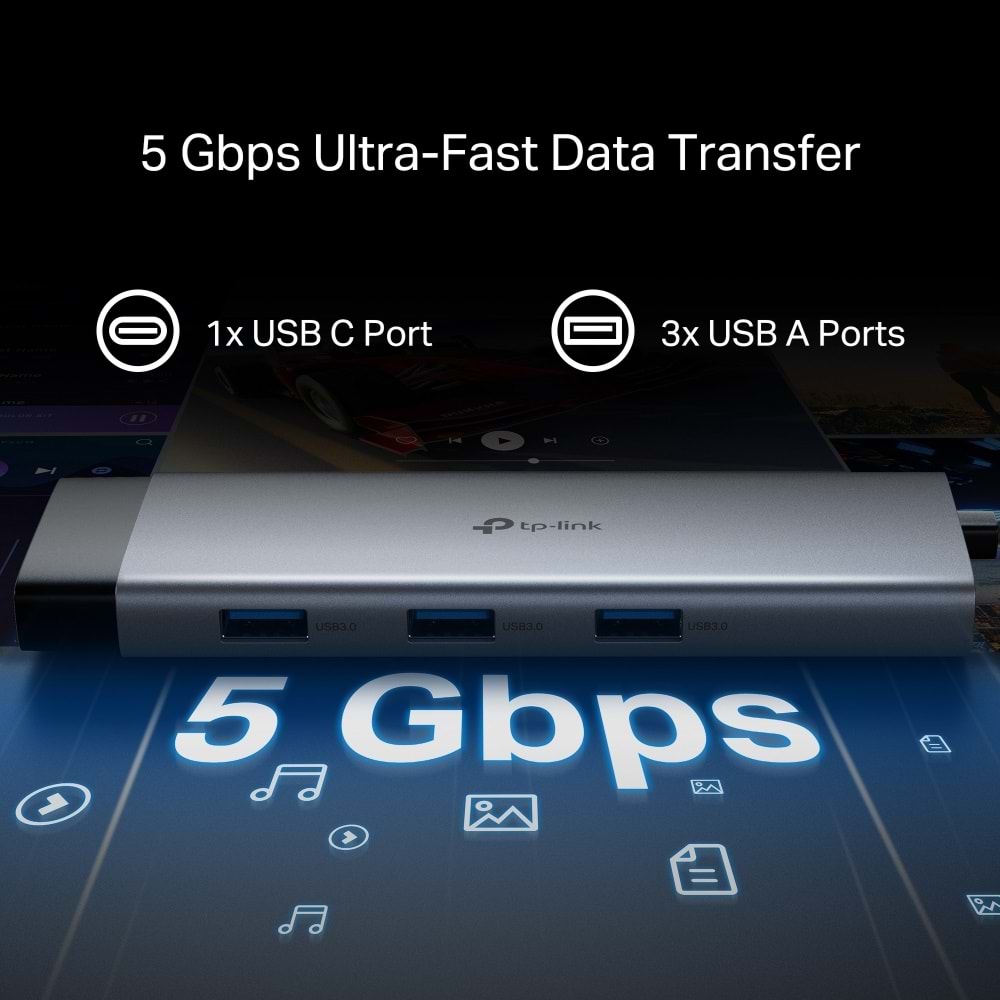 TP-Link UH9120C USB Type-C 9'u 1 arada Hub