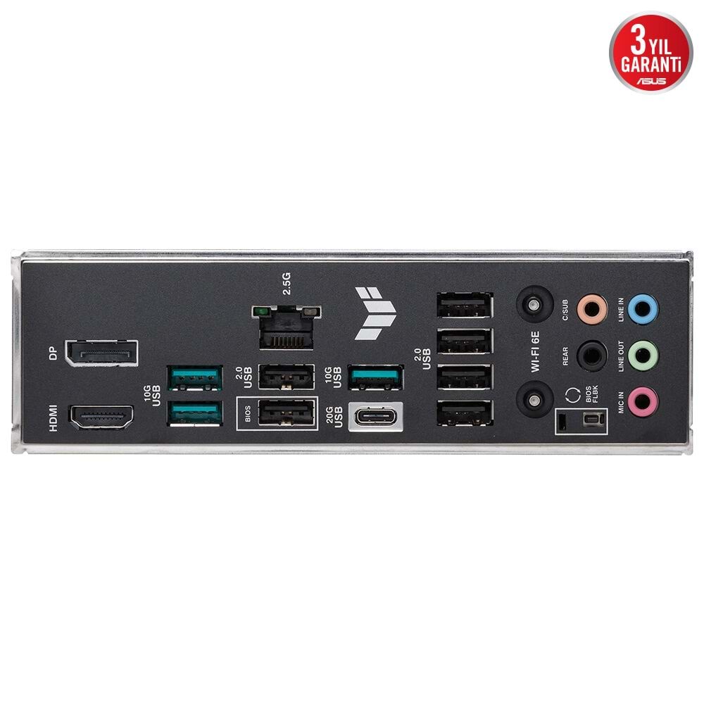 Asus Tuf Gamıng B650e-plus Wıfı6e Ddr5 Hdmı-dp Pcıe 5.0 Am5 Atx Anakart