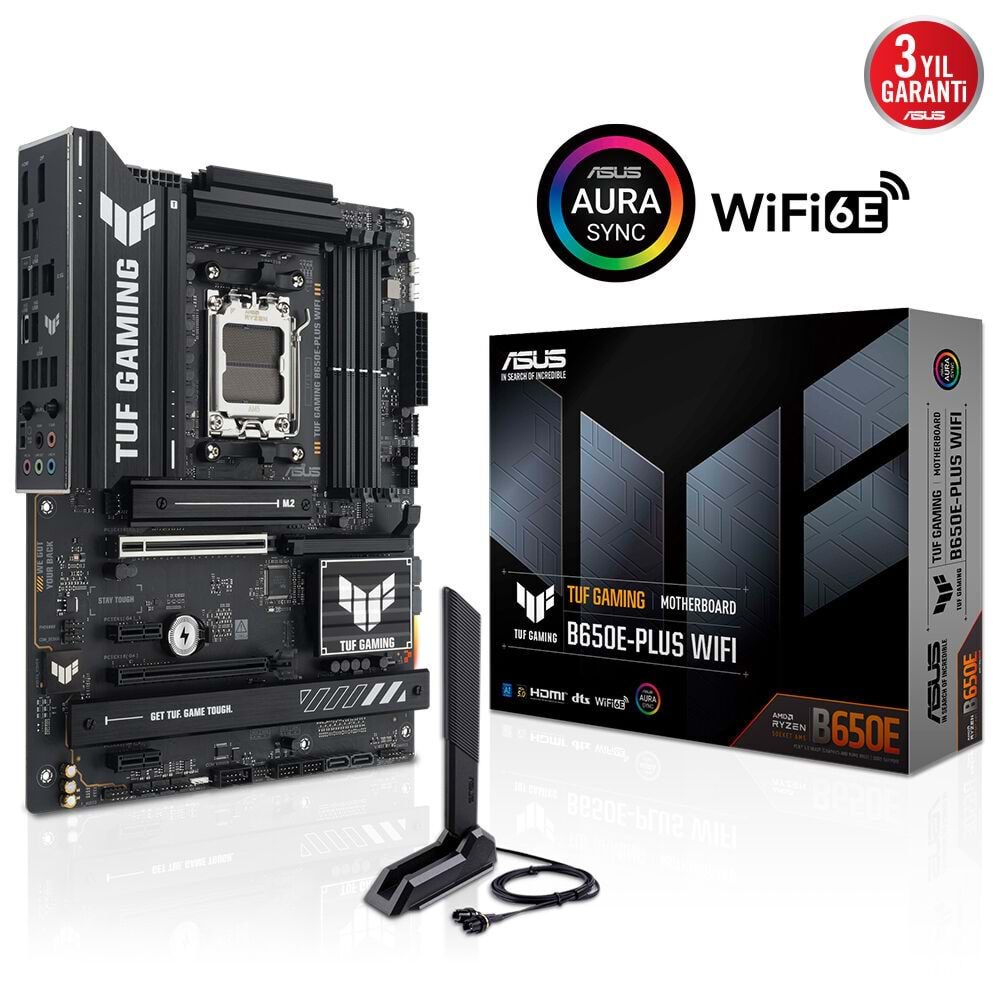 Asus Tuf Gamıng B650e-plus Wıfı6e Ddr5 Hdmı-dp Pcıe 5.0 Am5 Atx Anakart