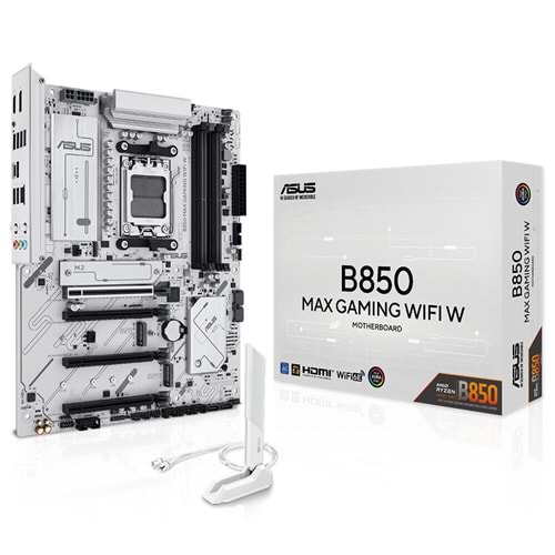 Asus B850 MAX GAMING Wi-Fi W Amd B850 Am5 Ddr5 8000 Dp Hdmı 3x M2 Anakart