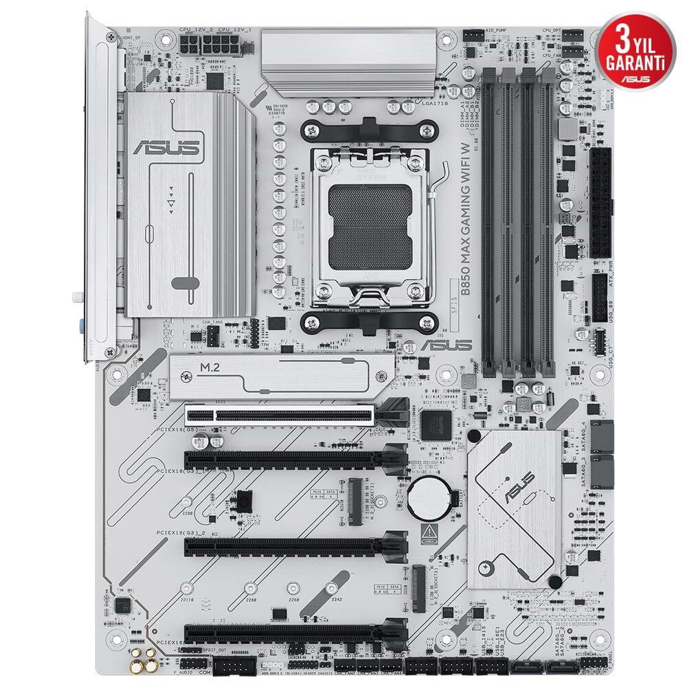 Asus B850 Max Gamıng Wıfı W Amd B850 Am5 Ddr5 8000 Dp Hdmı 3x M2 Anakart