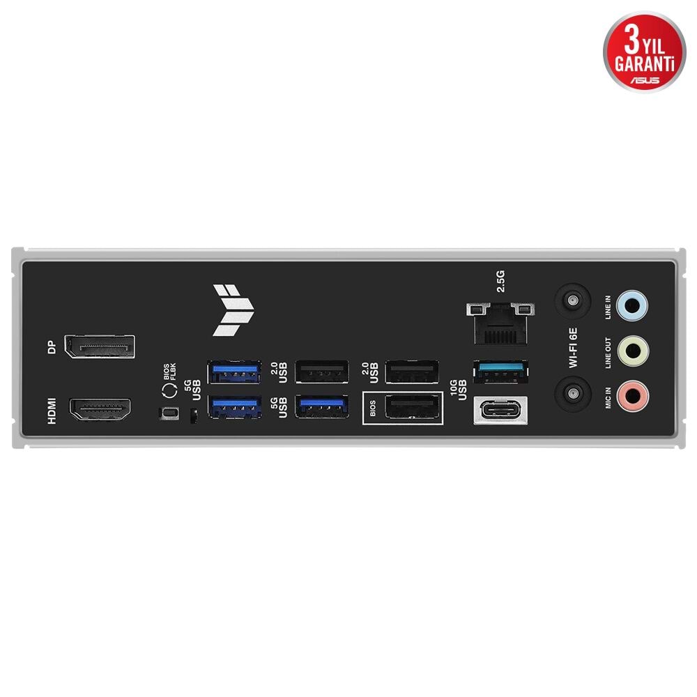 Asus Tuf Gamıng B850-e Wıfı Amd B850 Am5 Ddr5 8000 Dp Hdmı 3x M2 Anakart