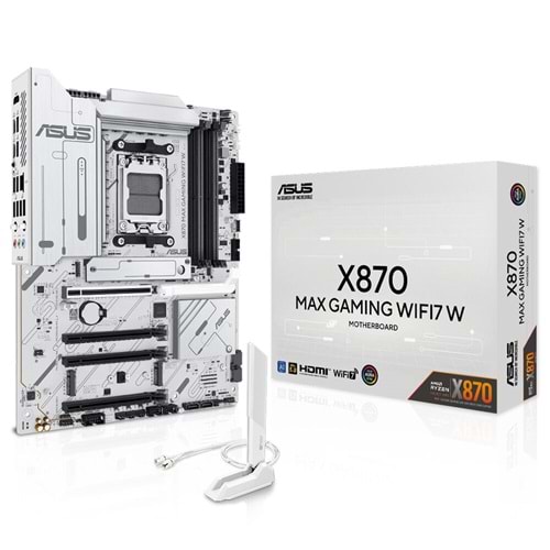 Asus X870 MAX GAMING Wi-Fi 7 W Amd X870 Am5 Ddr5 8000 Hdmı 2xusb4 Anakart