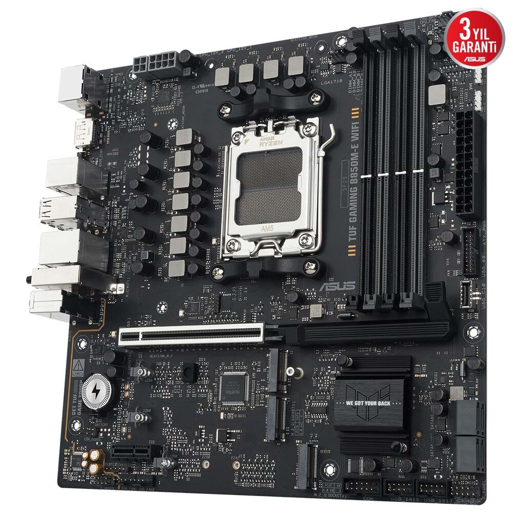 Asus TUF GAMING B850M-E Wi-Fi 6E DDR5 HDMI-DP TYPE-C PCIE 5.0 AM5 Matx