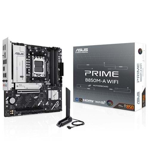 Asus PRIME B850M-A Wi-Fi 6E DDR5 Hdmı-DP Typec PCIE 5.0 AM5 Matx
