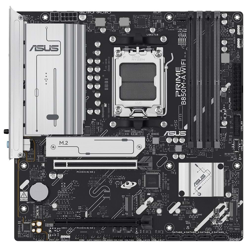 Asus PRIME B850M-A Wi-Fi 6E DDR5 Hdmı-dp Typec Pcıe 5.0 Am5 Matx