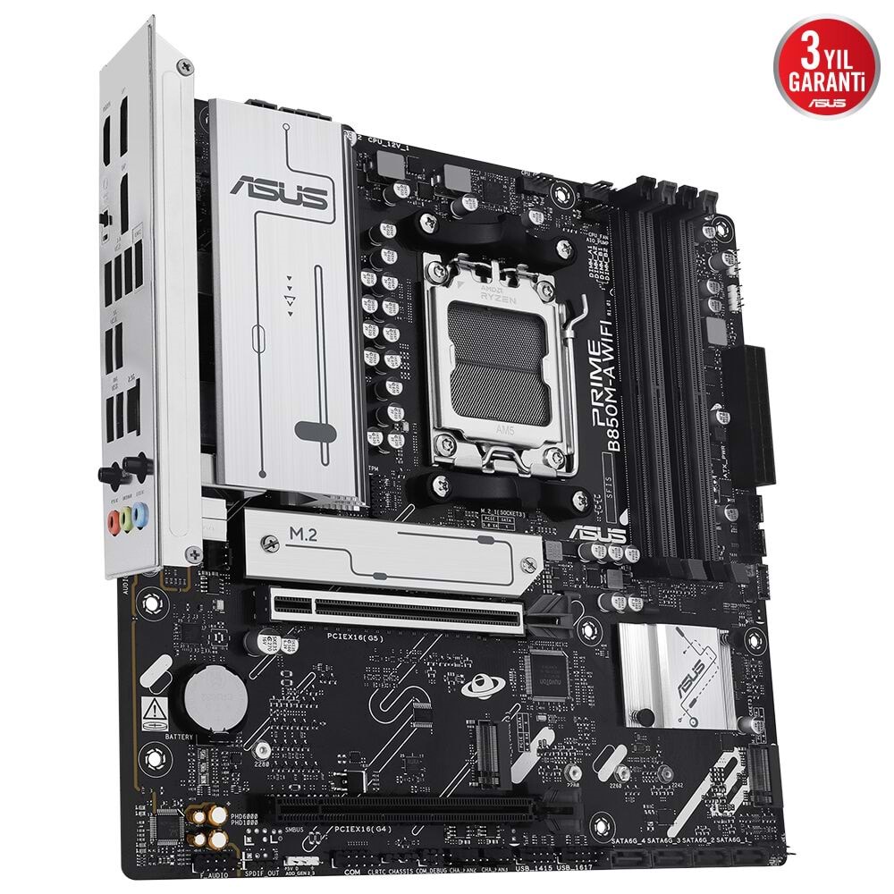 Asus PRIME B850M-A Wi-Fi 6E DDR5 Hdmı-dp Typec Pcıe 5.0 Am5 Matx
