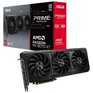Asus PRIME-RX9070XT-O16G 16GB GDDR6 256Bit DP/HDMI PCI 5.0 Ekran Kartı