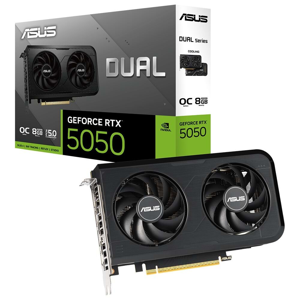 Asus DUAL-RTX5050-O8G 8GB 128Bit GDDR6 DP/HDMI PCI 5.0 Ekran Kartı
