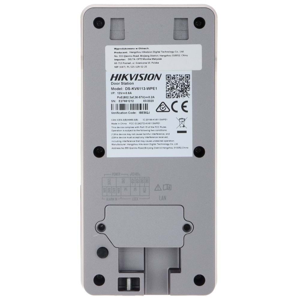 Hikvision DS-KV6113-WPE1 İnterkom Kapı Ünitesi