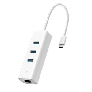 TP-Link UE330C USB Type-C den 3 adet Type-A 3.0 Hub ve Gigabit Ethernet Adaptörü