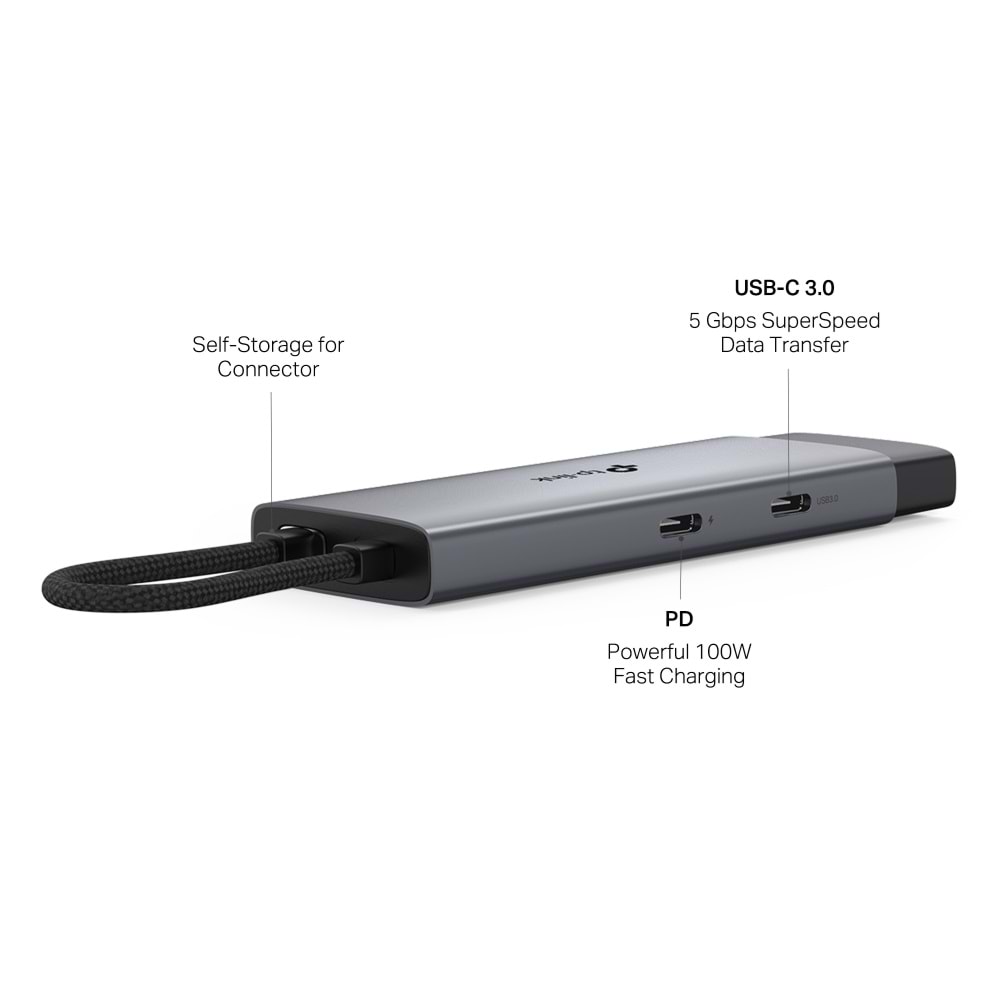 Tp-link UH5020C Type C Port 5'i Bir Arada Usb-c Hub Gri