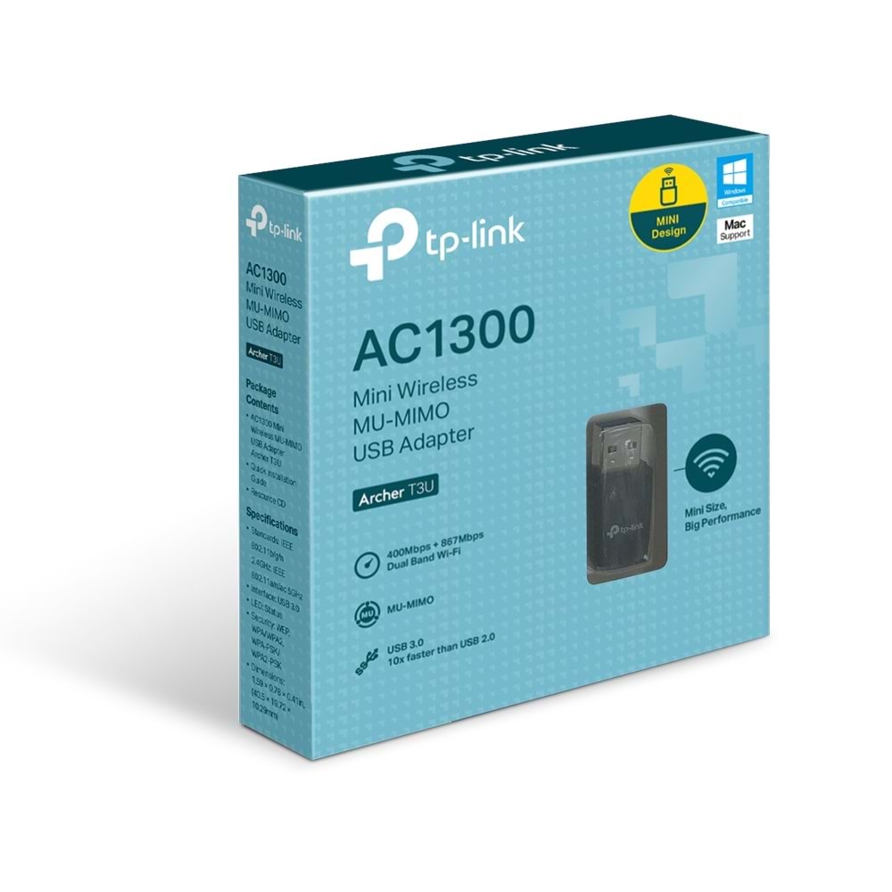 TP-Link Archer T3U AC1300 1300Mbps Usb Wireless Adaptör
