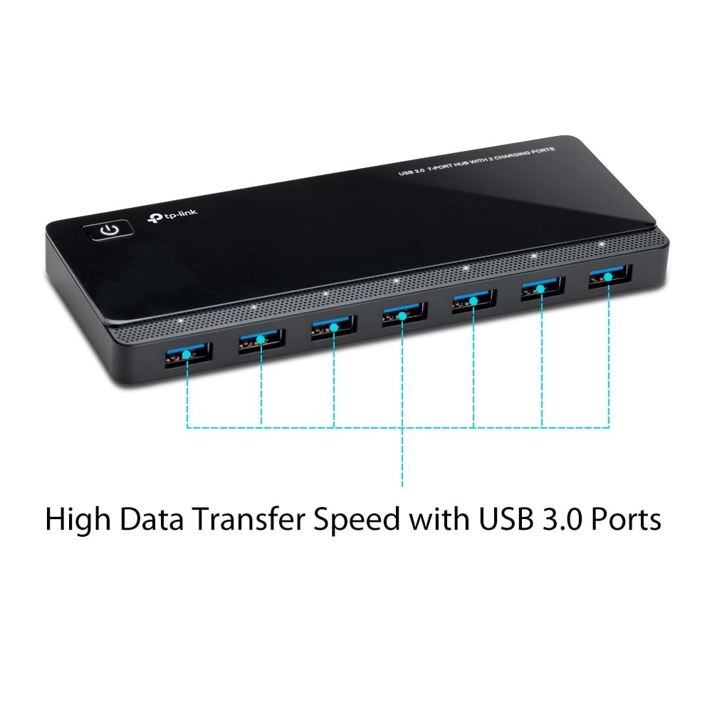 Tp-Link UH720 2 Şarj Portlu USB 3.0 7-Portlu Hub Çoklayıcı
