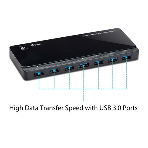 Tp-Link UH720 2 Şarj Portlu USB 3.0 7-Portlu Hub Çoklayıcı