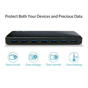 Tp-Link UH720 2 Şarj Portlu USB 3.0 7-Portlu Hub Çoklayıcı