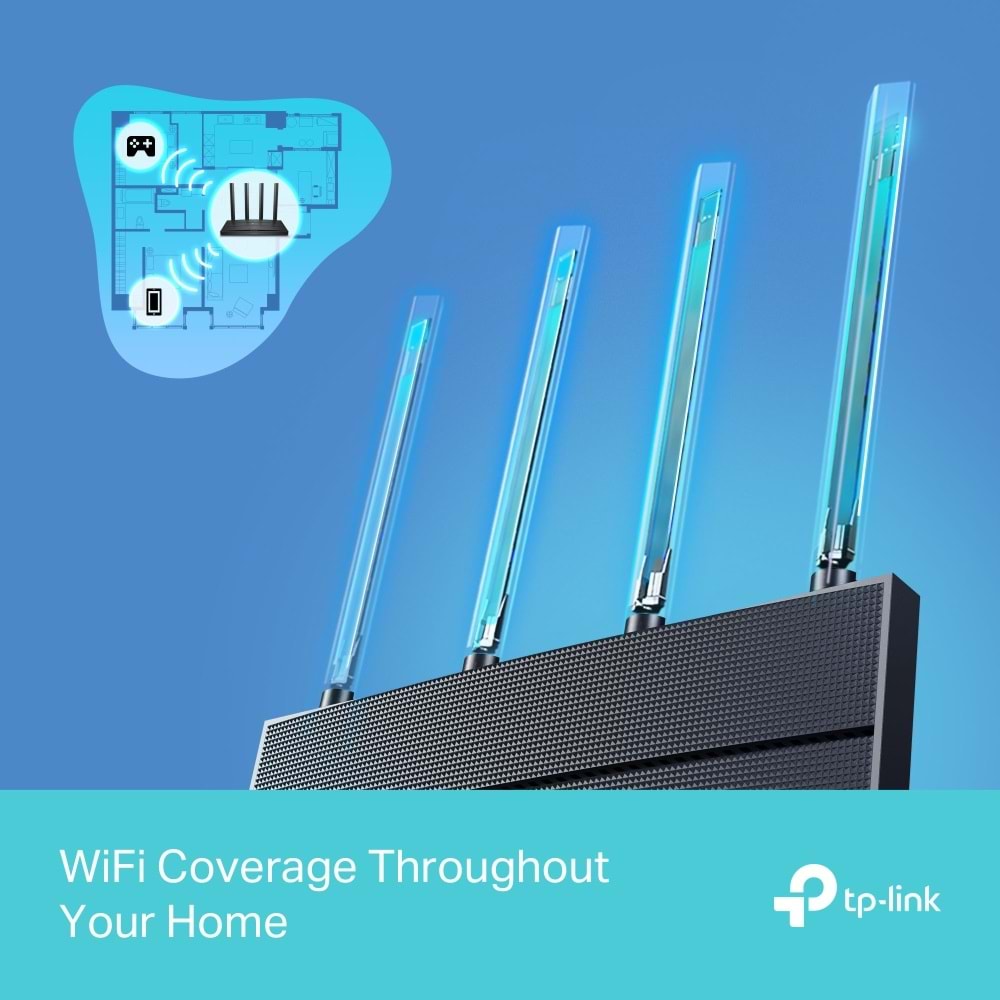 Tp-Link Archer AX12 AX1500 Dual-Band Wi-Fi 6 Router ( Yönlendirici )