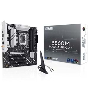 Asus B860M MAX GAMING AX Wi-Fi 6 Ddr5 Hdmı-dp Typec Pcıe 5.0 1851p Matx Anakart
